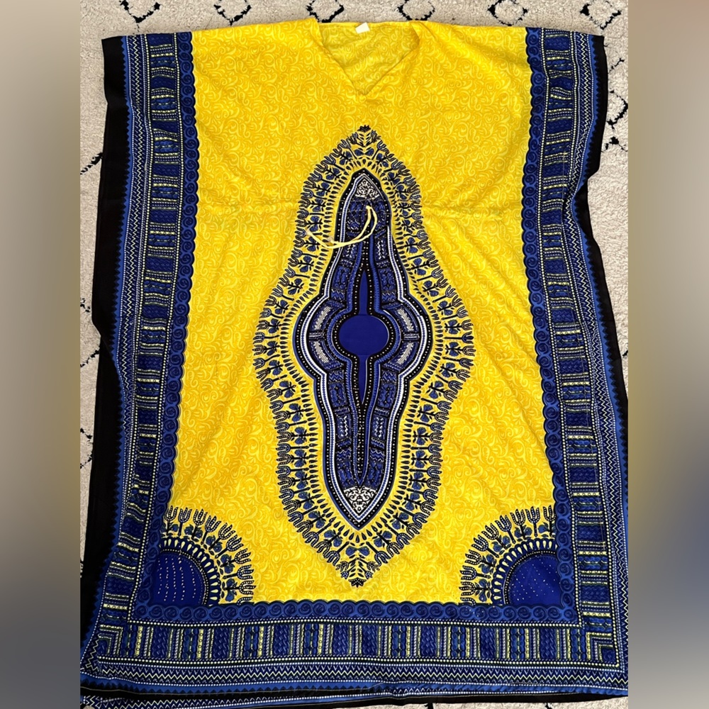 2x/3x Yellow and Blue Caftan